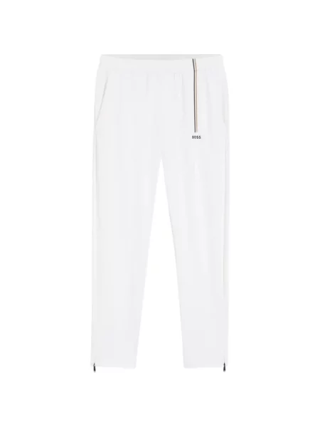 Pantaloni Boss cu imagine alergare alb