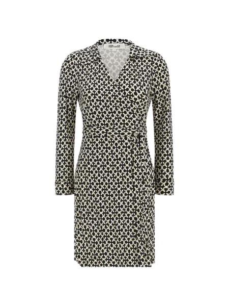 Rochie mini Dvf Diane Von Furstenberg cu imagine cu imprimeu geometric plic negru