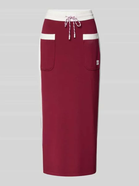 Prosta spódnica midi z nadrukiem logo Marc Cain