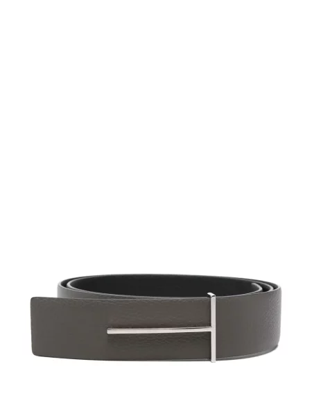 Curea Tom Ford din piele cu autograf gri