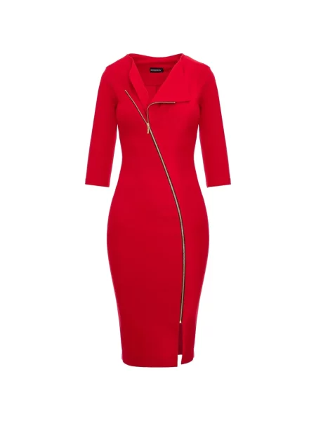 Rochie midi Roserry până la genunchi de costum roșu