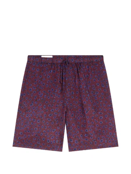 Pantaloni scurți Dries Van Noten din țesătură twill roșu