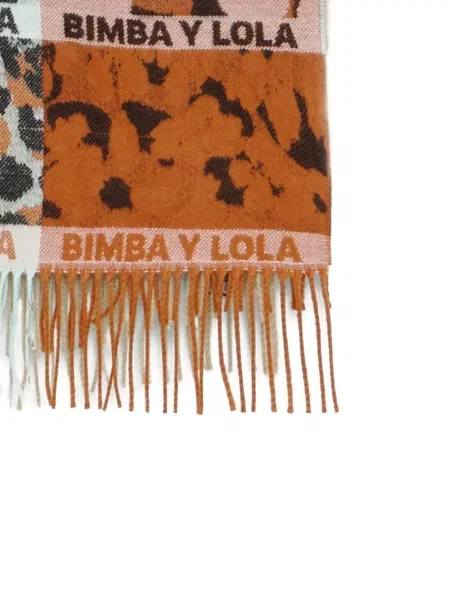 Шал Bimba Y Lola на райета с принт оранжево