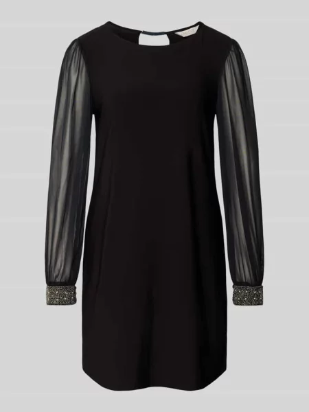 Sukienka mini z okrągłym dekoltem Apricot czarna