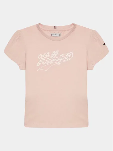 Tommy Hilfiger T-Shirt Hilfiger Script Tee S/S ροζ