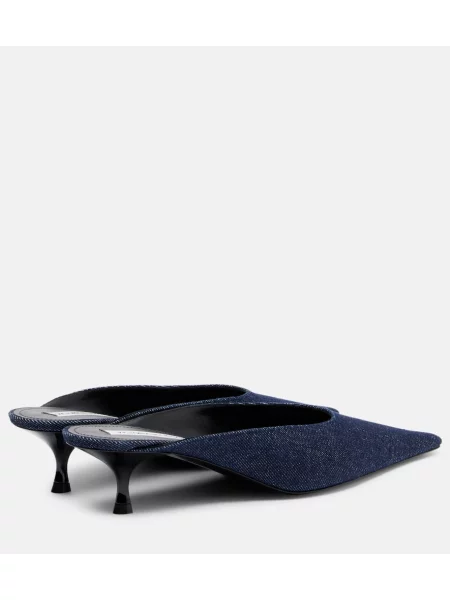 Papuci tip mules Victoria Beckham albastru