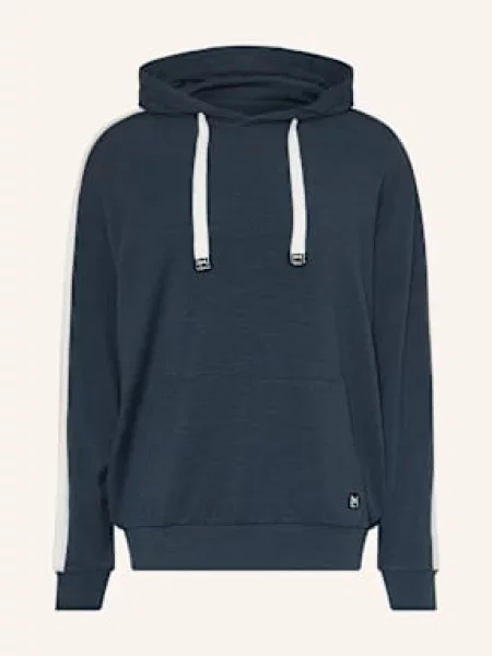 Super.Natural Bluza Z Kapturem Colorado Z Wełną Merino blau niebieska