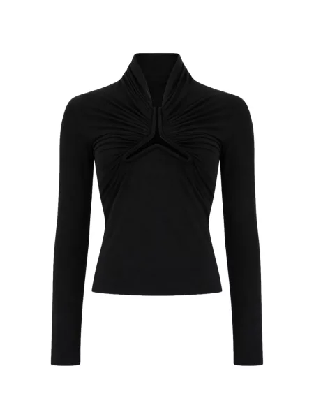 Top Rick Owens cu volane negru