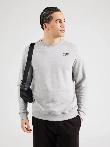 Reebok Mikina Logo Crew sivá