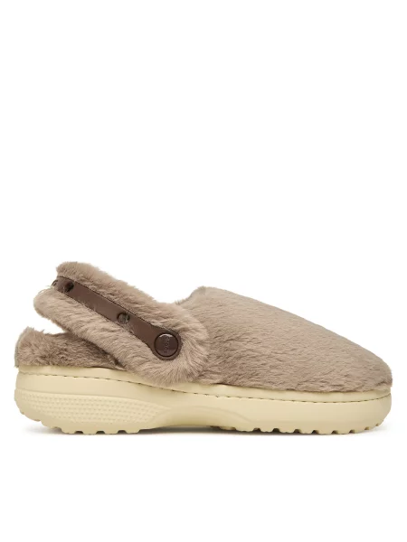 Классические тапочки Crocs бежевые