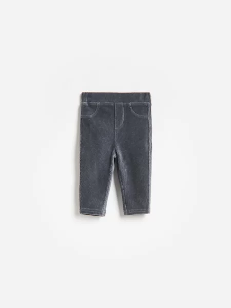 Reserved Pamuttartalmú leggings sötétszürke