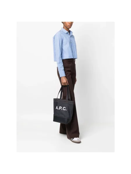 A.P.C. torba tote axel granatowy niebieska