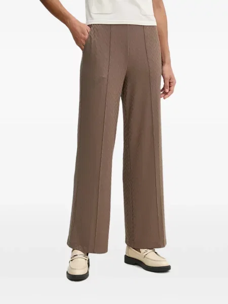 Pantaloni Mos Mosh cu model herringbone maro