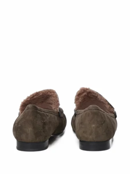 Pantofi loafer Coccinelle din piele de căprioară verde