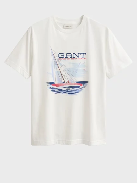 Футболка Gant біла