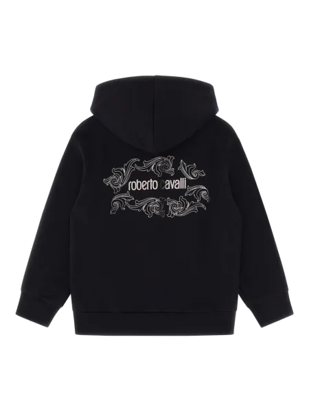 Bluza z kapturem dziecięca Roberto Cavalli czarna