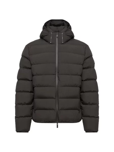 Geacă Moncler cu glugă negru