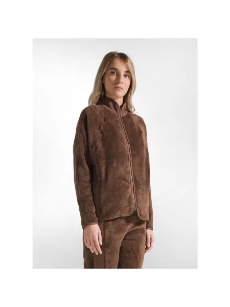Geacă Deha din fleece maro