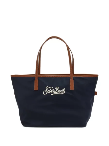 Shopper táska Mc2 Saint Barth autogrammal kék