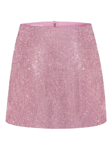 Mała mały spódnica mini Nué z kryształkami różowa