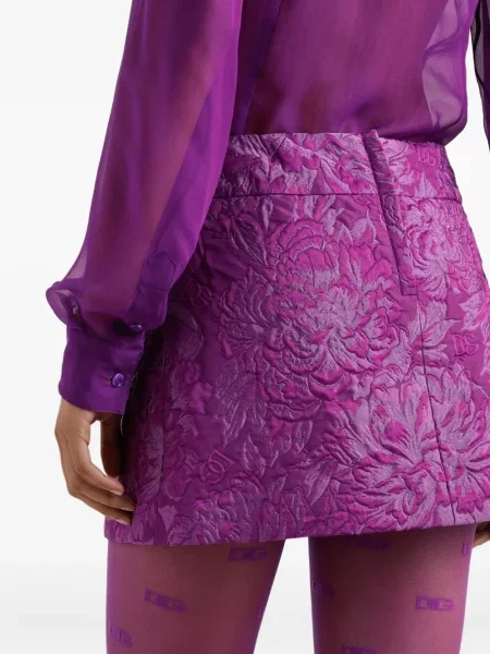 Fusta mini Dolce & Gabbana din jacard violet