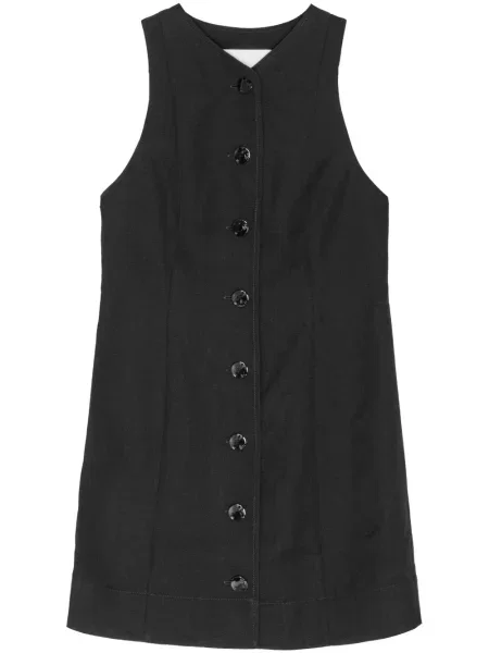Rochie mini Ganni cu funde de costum negru