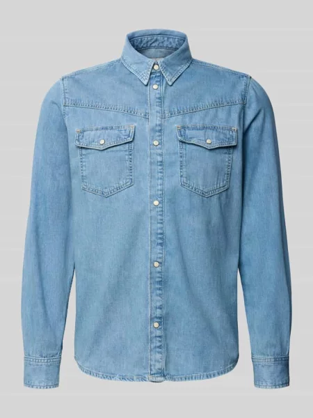 Koszula jeansowa o kroju regular fit z czystej bawełny model ‘BROOKS’ Pepe Jeans niebieska