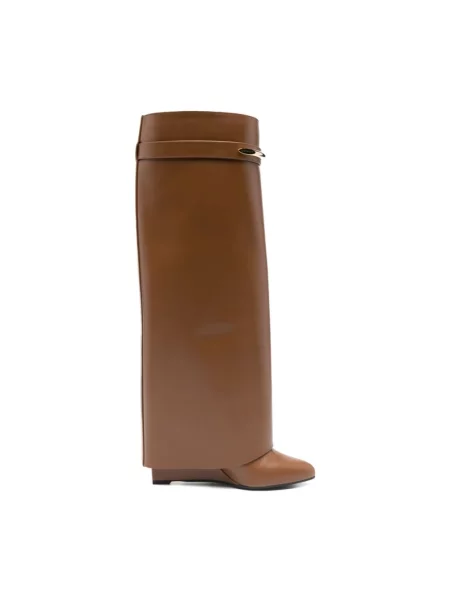 Kozaki Givenchy skórzane brązowe