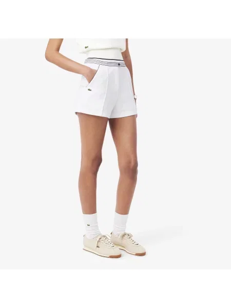 Lacoste Organiczne Szorty białe