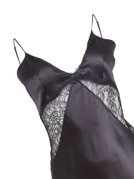 Rochie maxi Fleur Du Mal de mătase negru