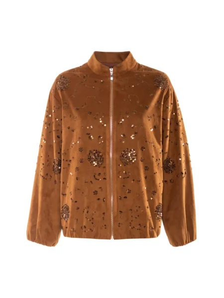 Kurtka skórzana Nenette brązowa