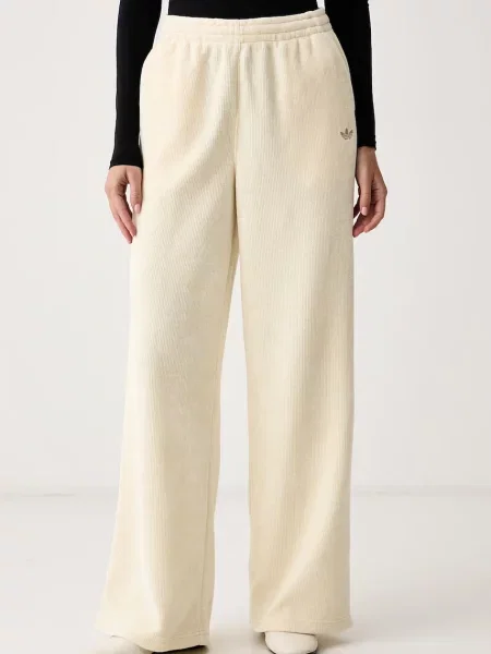 Adidas Originals pantaloni de trening pentru femei Chenille bej