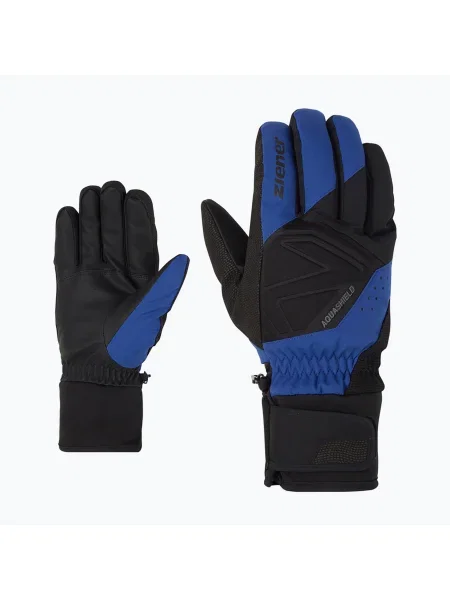 Férfi síelő kesztyű ZIENER Gatis Aquashield kék. Méret: 9 fekete
