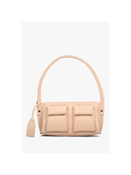 Кожаная сумка Estro бежевая