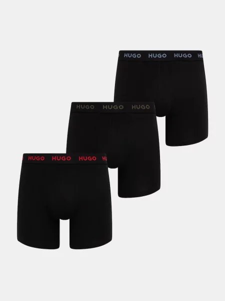 HUGO boxerky s BOXERBR TRIPLET PACK černé