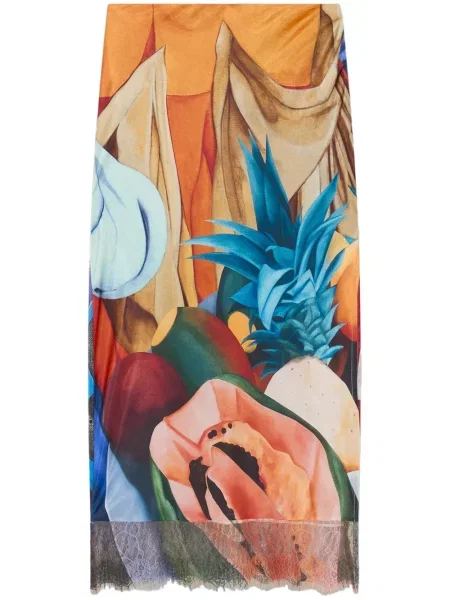 Spódnica midi Donde Esteban do kolan brązowa