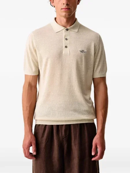 Scurt tricou polo Aeronautica Militare cu broderie