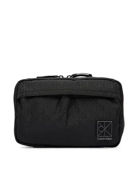 Calvin Klein Smink táska Emblem Aop Washbag fekete