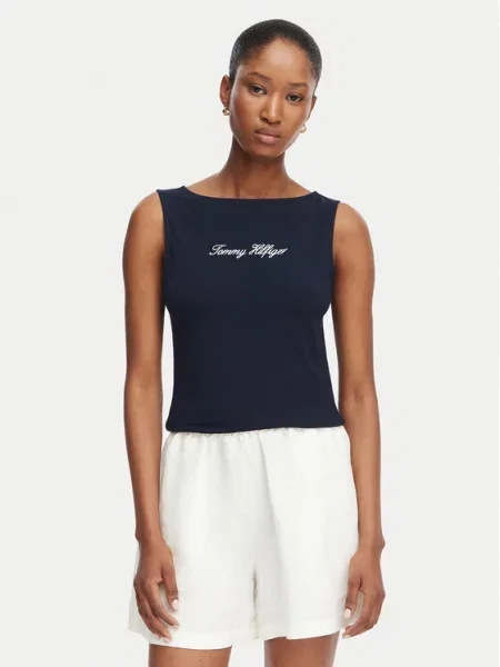TOMMY HILFIGER Top mornarska / bela modra