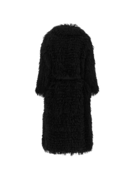 Palton de blană Simonetta Ravizza cu blană negru