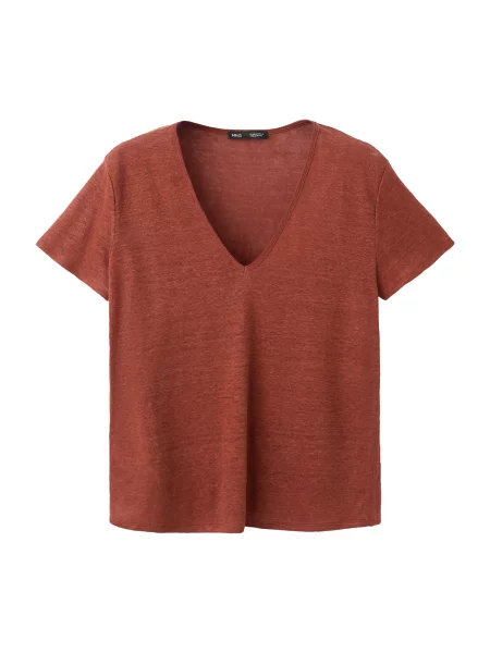 MANGO Tricou LINITO ruginiu roșu