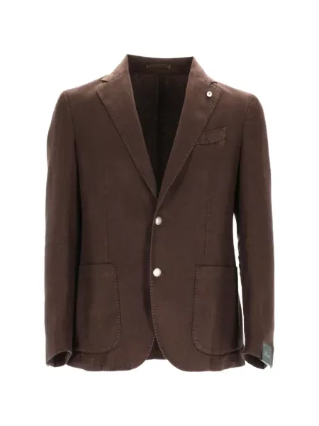 Sacou Brando cu model herringbone maro