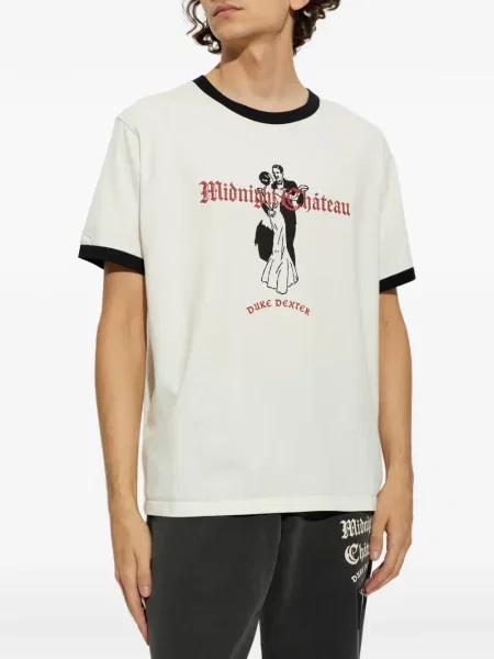 Tricou Duke & Dexter cu imagine alb