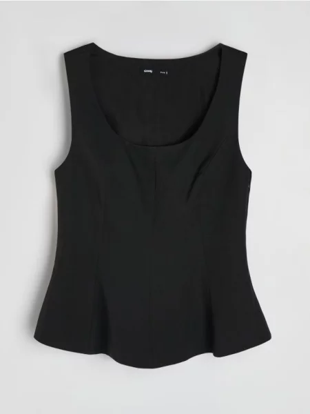 Слім блуза без рукавів чорний