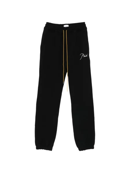 Șnur de strângere pantaloni Rhude cu autograf negru