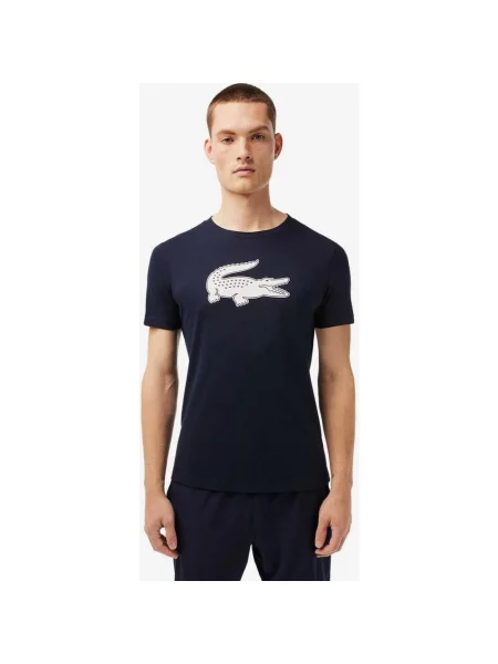 Granatowa koszulka z krótkim rękawem Lacoste Sport Crocodile XS niebieska