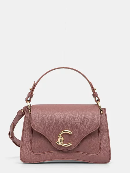 Coccinelle чанта crossbody дамска от кожа розово