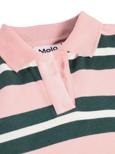 Koszulka polo dziecięca Molo różowa