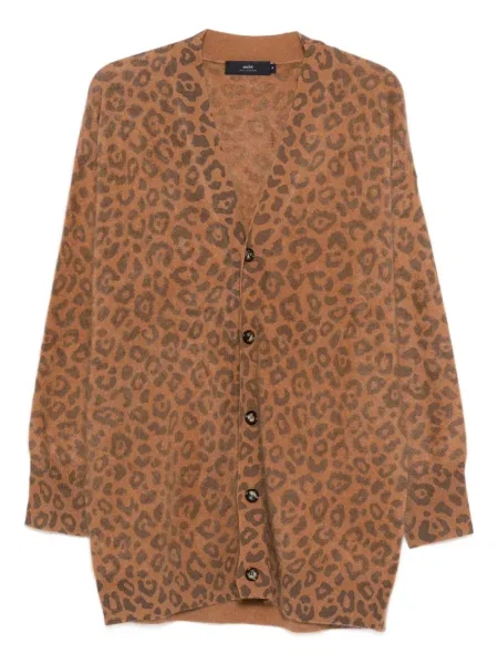 Cardigan Arch4 cu imagine cu model leopard maro