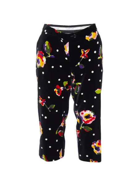 Pantaloni Moschino Cheap & Chic de catifea cu model floral cu imagine negru